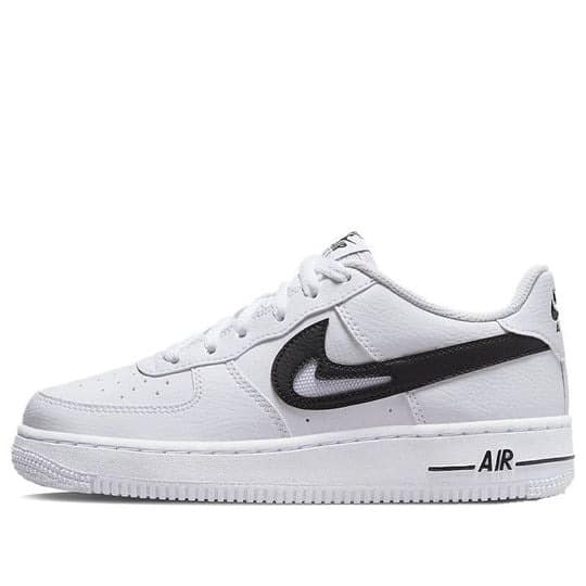 Gi Y Nam Nike Air Force Low Cut Out Swoosh White Black Gs Dr