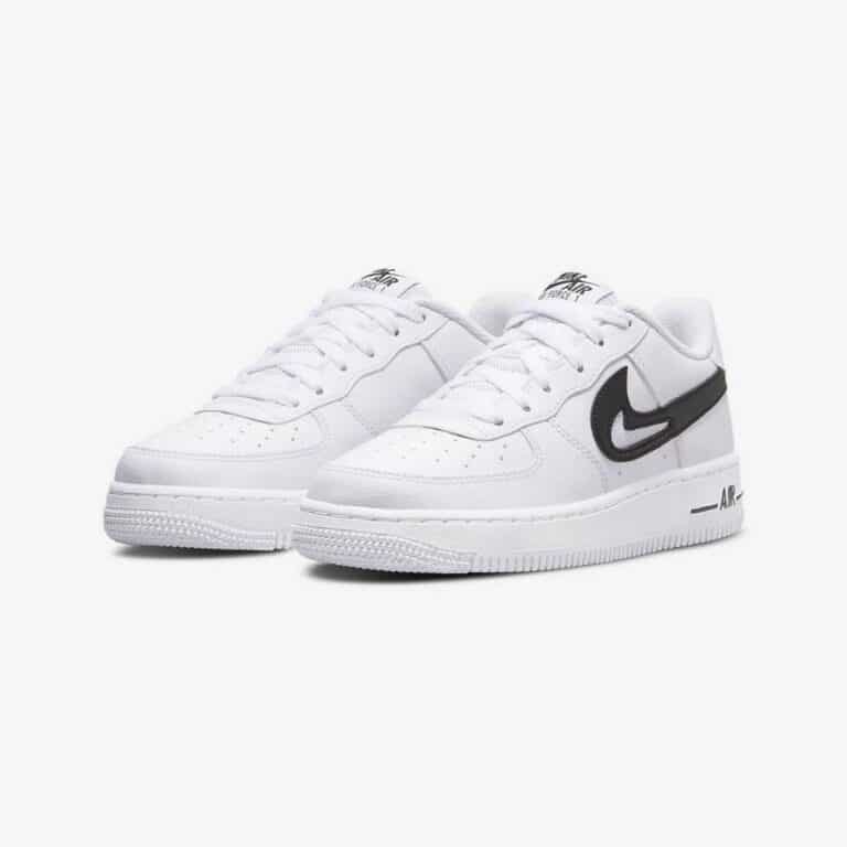 Gi Y Nam Nike Air Force Low Cut Out Swoosh White Black Gs Dr