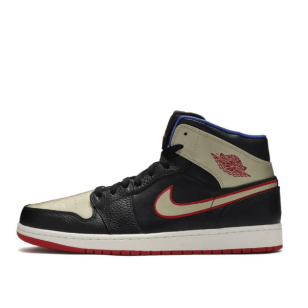 Gi Y Air Jordan Mid Black Gold Red