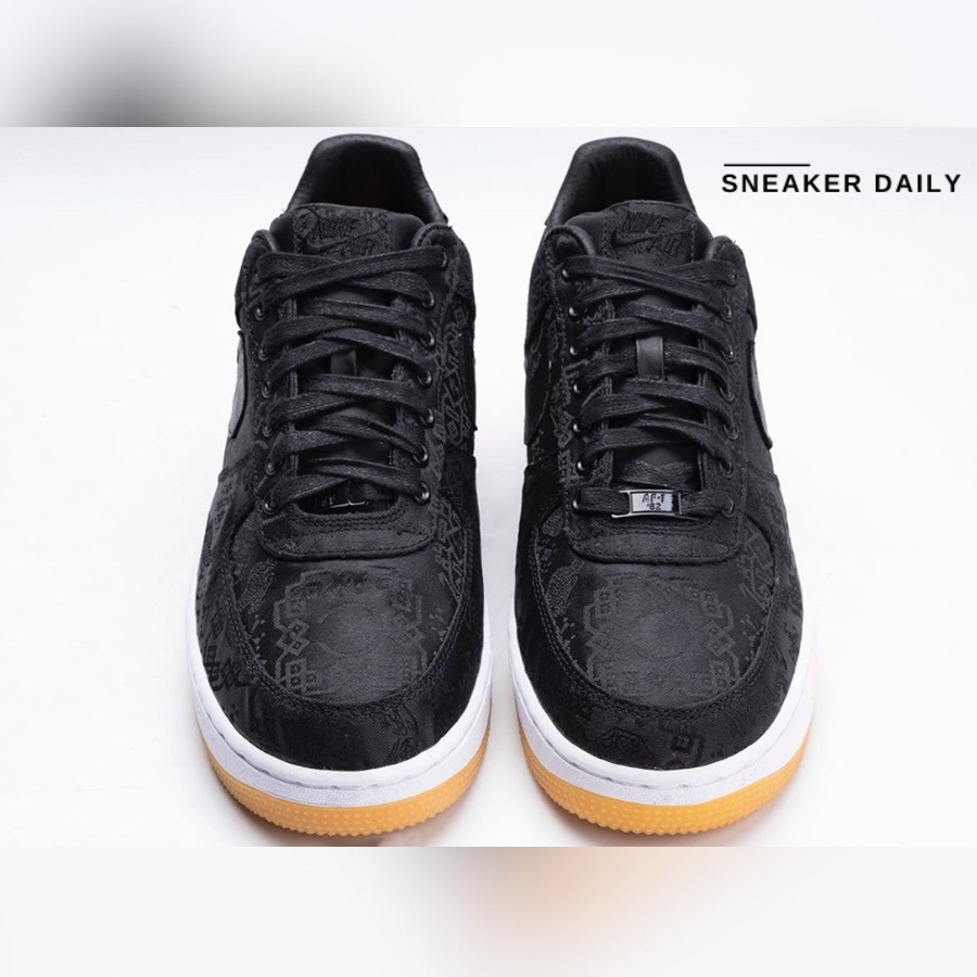 Giày Nike Fragment Design x CLOT x Air Force 1 Black Silk CZ3986 001