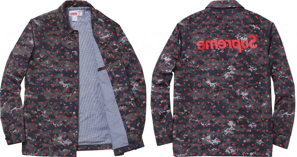 supreme comme des garcons polkadotted digital camouflage 1