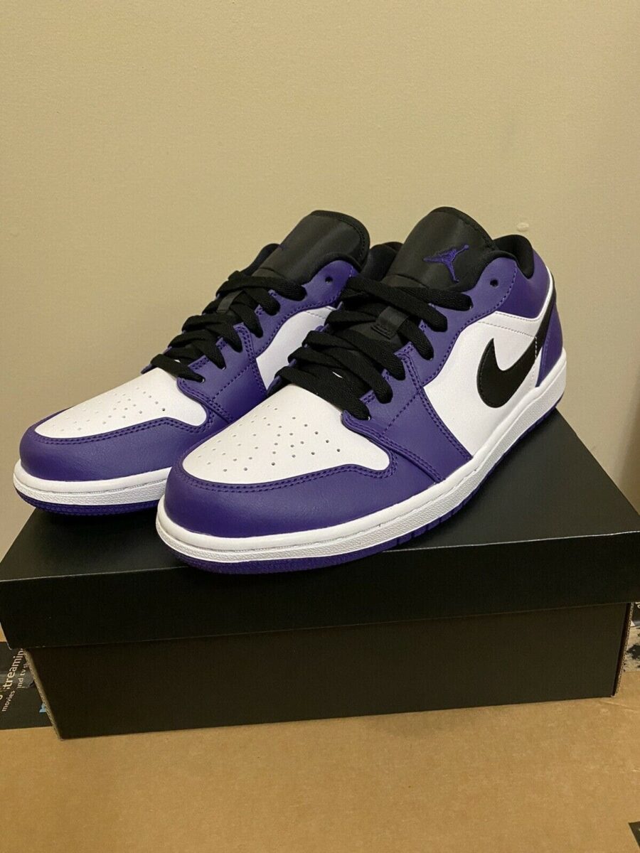 giày nam air jordan 1 low court purple white 553558-500