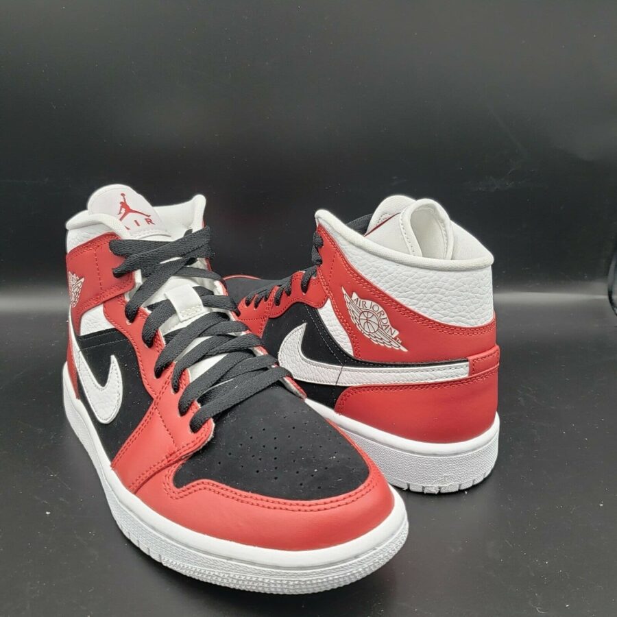 giày air jordan 1 mid gym red black bq6472-601