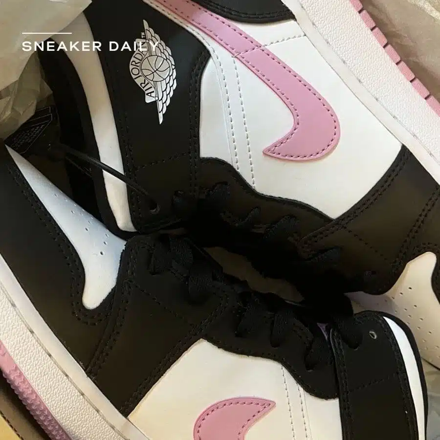 Air Jordan 1 Mid White Black Light Arctic Pink - 555112-103 – Izicop