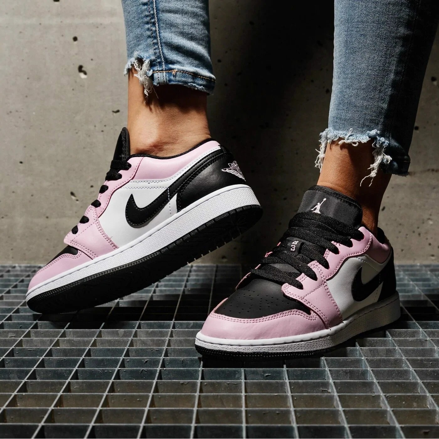 giày nữ air jordan 1 low “light arctic pink” 554723-601