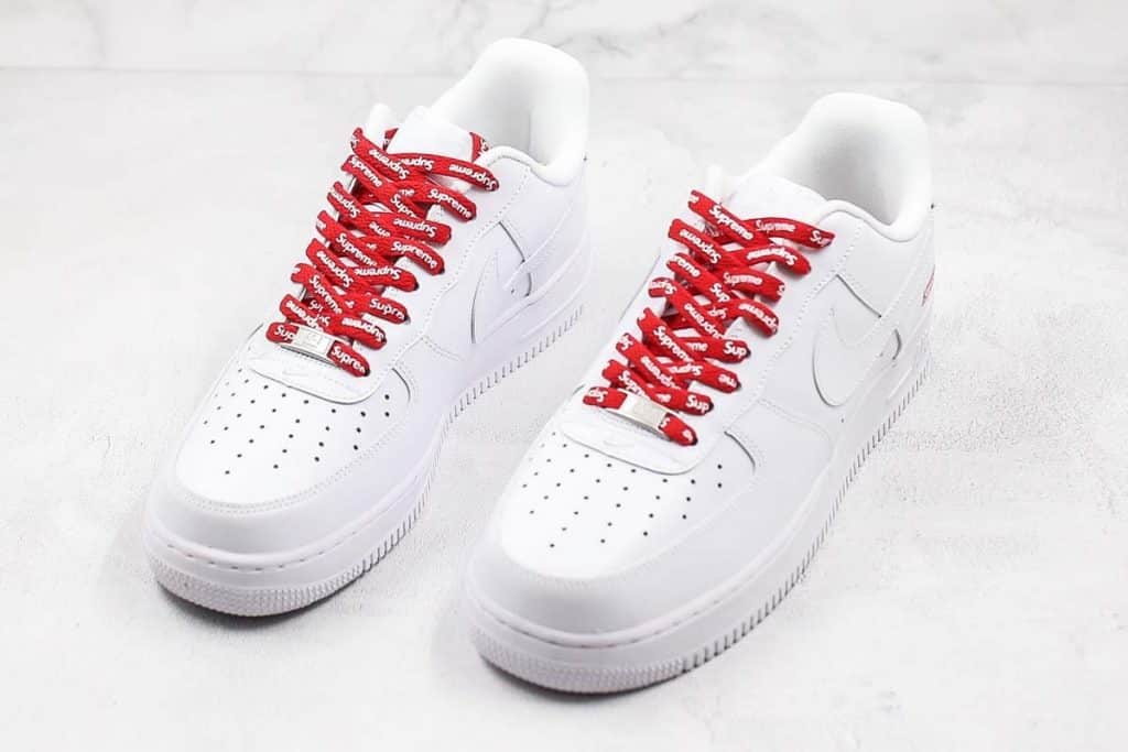 Giày nam Supreme x Nike Air Force 1 Low White CU9225-100 - Sneaker Daily