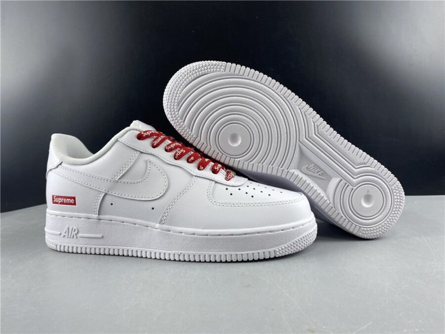 Giày nam Supreme x Nike Air Force 1 Low White CU9225-100 - Sneaker Daily
