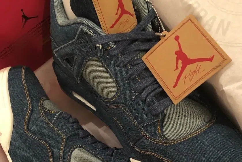 Levi's x nike air jordan 4 navy best sale