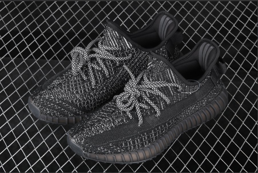 giày nam yeezy boost 350 v2 “black reflective” fu9007