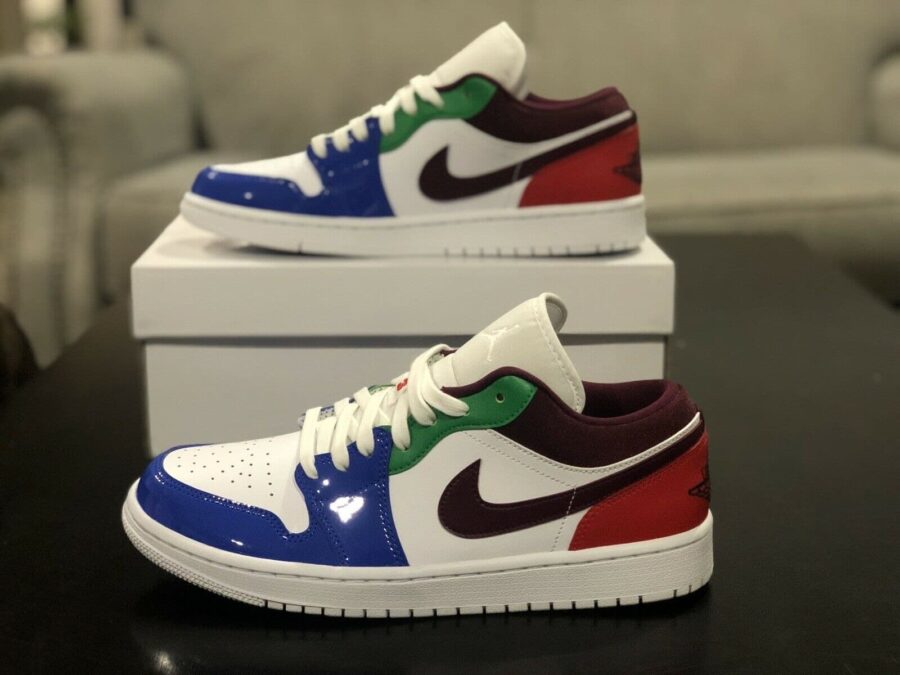giày air jordan 1 low "white multicolor" db5455-100