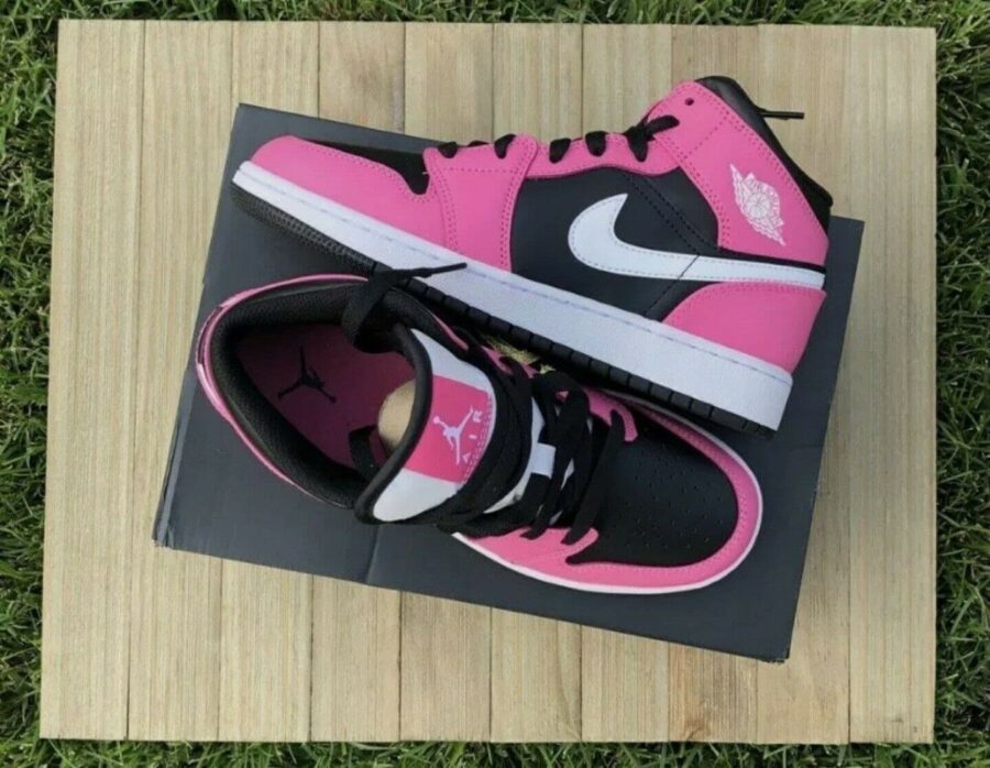 giày nữ air jordan 1 mid gs 'pinksicle' 555112-002