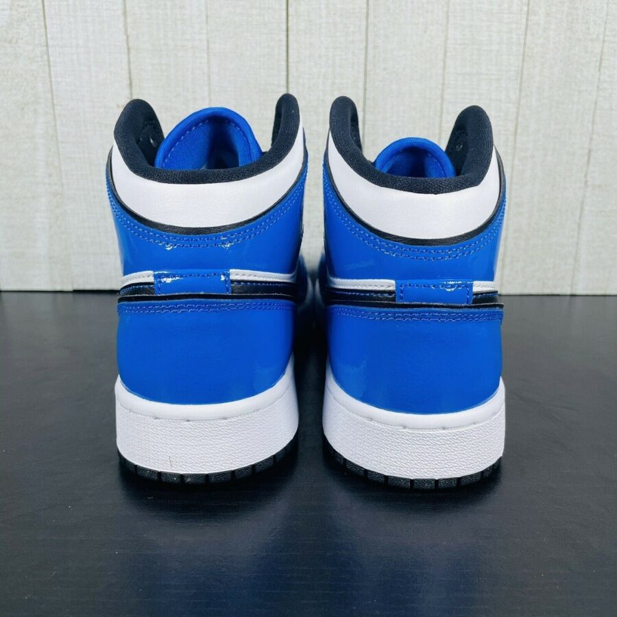 giày nữ air jordan 1 mid signal blue bq6931-402