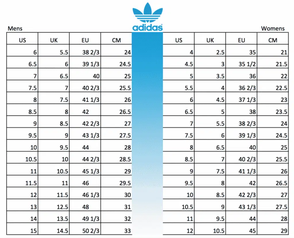 Chọn size giày adidas sao nhanh, đơn giản, chính xác