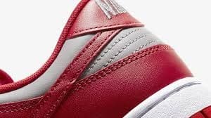 giày nike dunk low retro medium grey varsity red (2021) dd1391-002