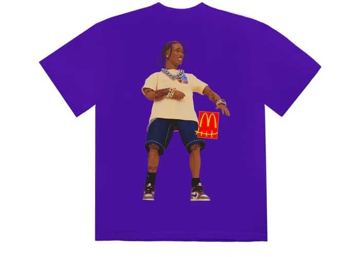 áo thun travis scott x mcdonald's action figure series ii t-shirt purple