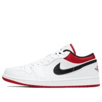 giày nam air jordan 1 low white red black 553558-118