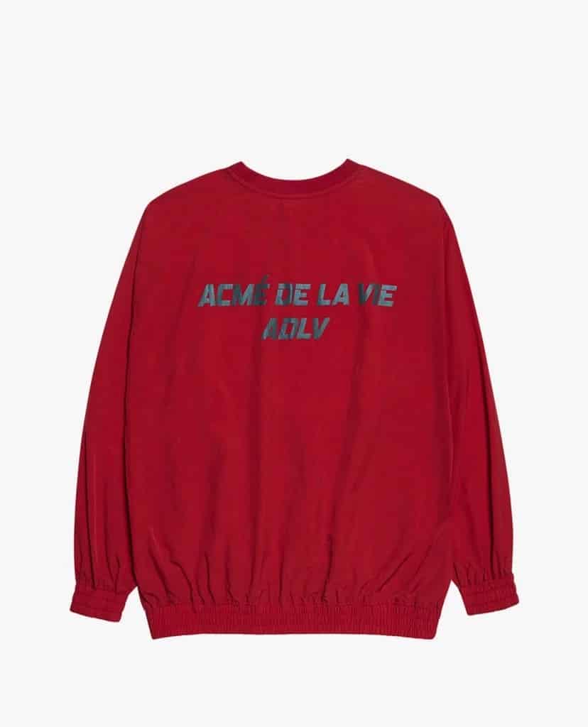 áo adlv sweatshirt two colors embroidery red adlv-20fw-otwvsl