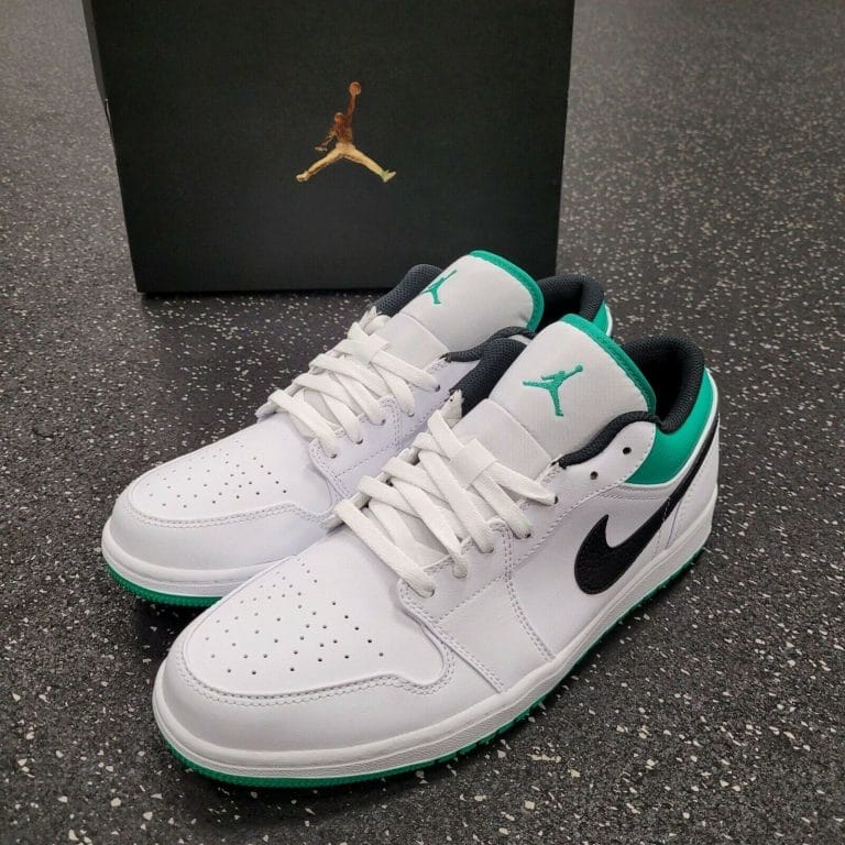 nike air jordan white green