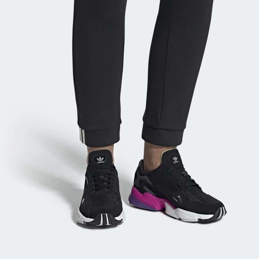 giày nữ adidas wmns falcon 'black shock pink' cg6219