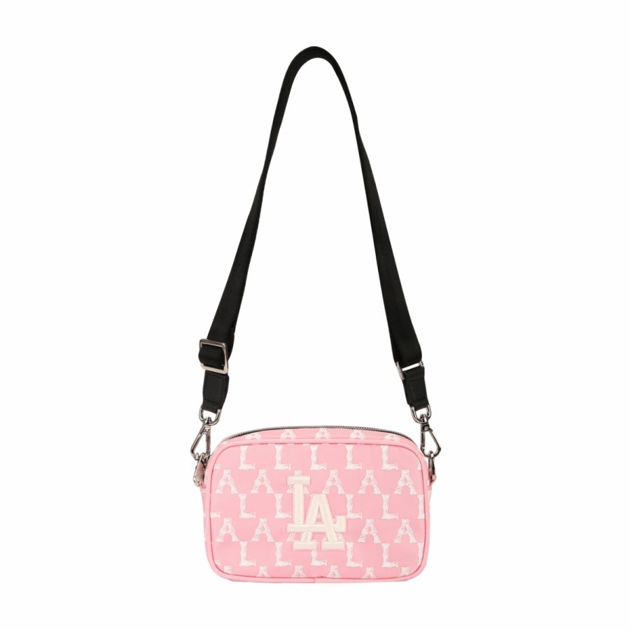 túi đeo chéo mlb monogram mini crayon cross bag la 'pink' 32bgdr111-07p