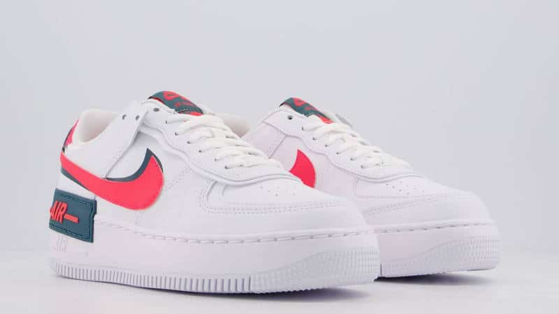 giày nike wmns air force 1 shadow 'white solar red' db3902-100