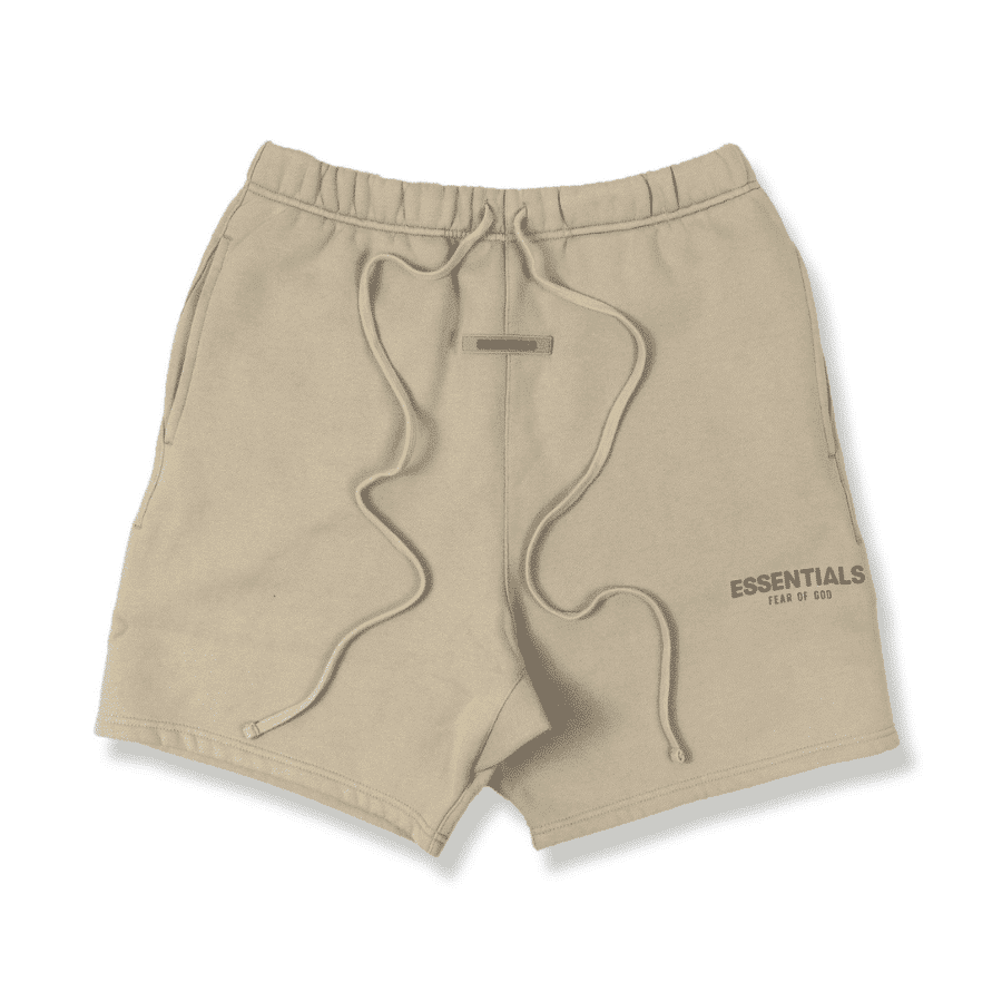 quần shorts fear of god essentials sweat shorts tan