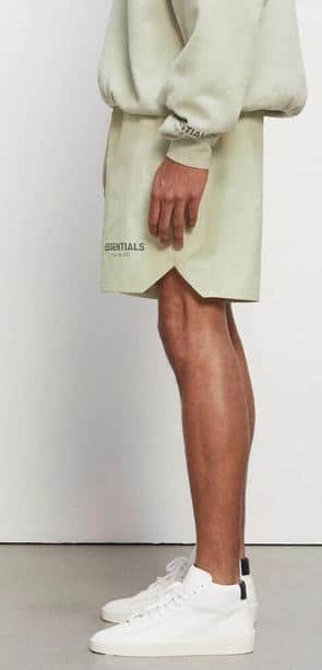 quần shorts fear of god essentials volley alfalfa sage