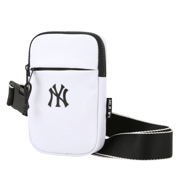 túi đeo chéo mlb themball mini cross bag new york yankees 'white black' 32bgdz111-50w