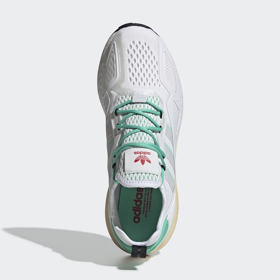 giày nam adidas zx 2k boost 'grey hi-res green' fx4172
