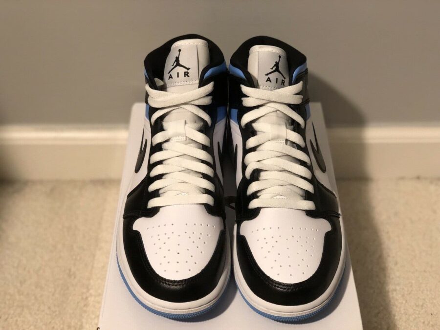 giày air jordan 1 mid 'university blue' (wmns) bq6472-102