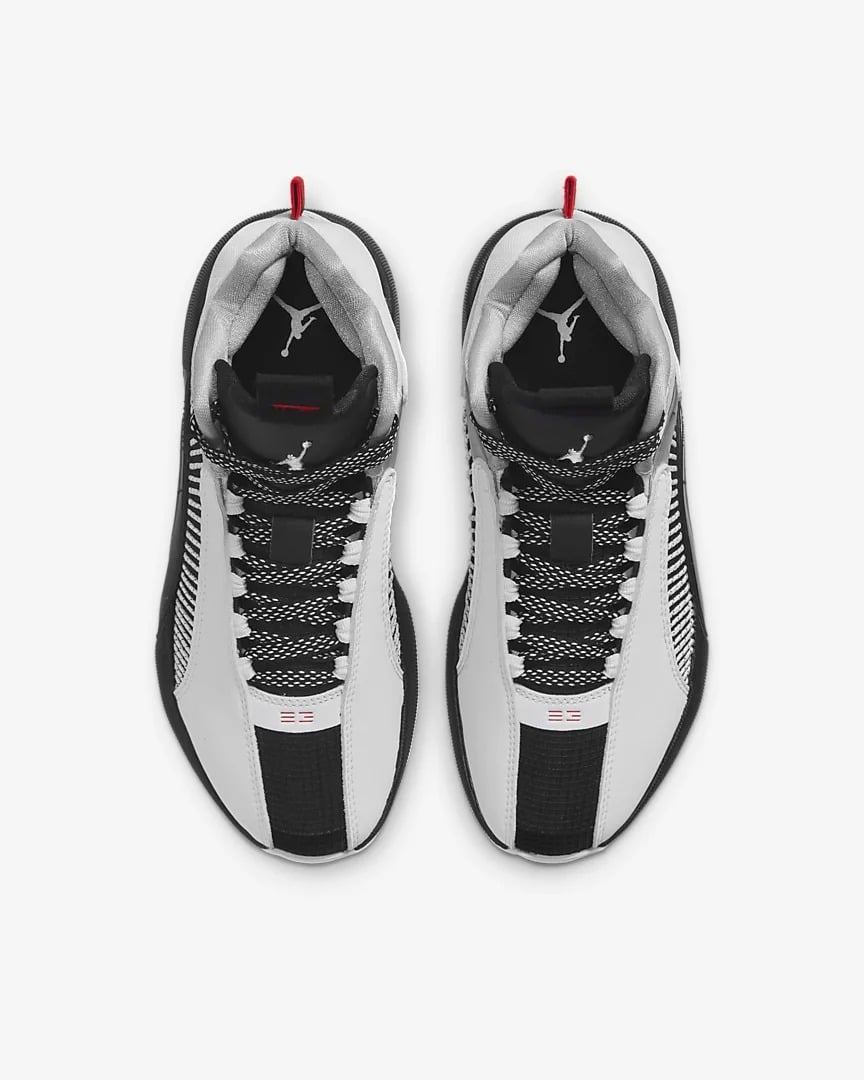 giày bóng rổ air jordan 35 low gs 'black white red' cq9433-101