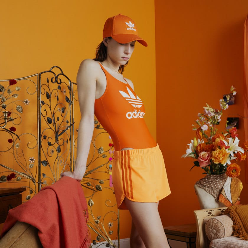 quần adidas 3 stripes shorts 'orange' ej9343