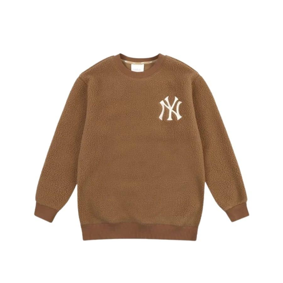 ao-sweater-mlb-raised-fleece-long-new-york-yankees-brown-31mtf5061-50b