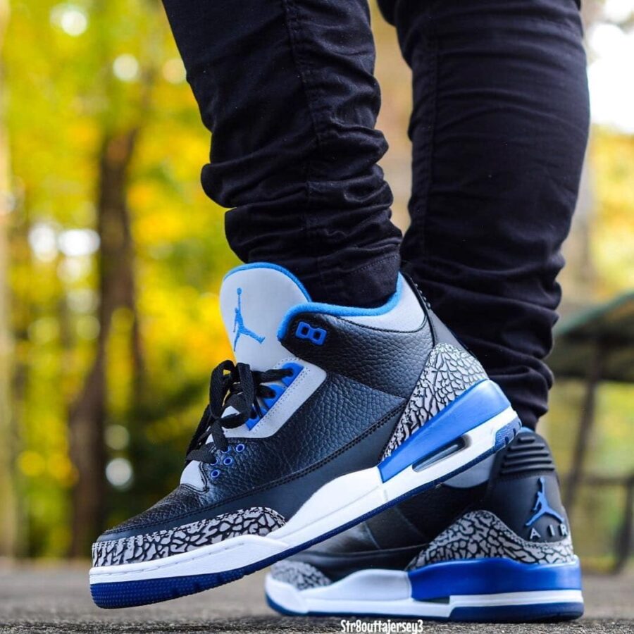 giày nữ air jordan 3 retro bg 'sport blue' 398614-007