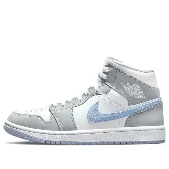 Giày Air Jordan 1 Mid 'White Aluminum Wolf Grey' BQ6472-105