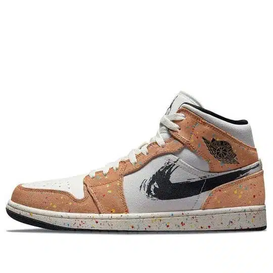 giày nam air jordan 1 mid se 'brushstroke paint splatter' da8005-100
