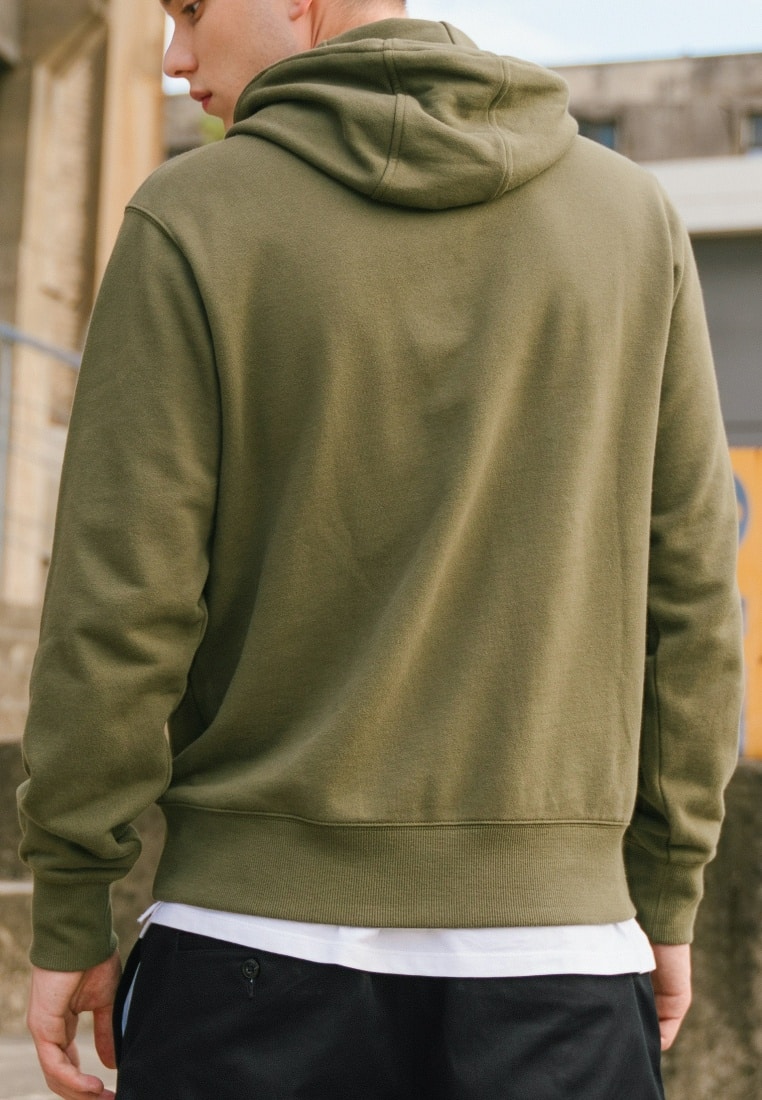 áo hoodie dickies french terry brand logo print 'military green' dk008715mgr