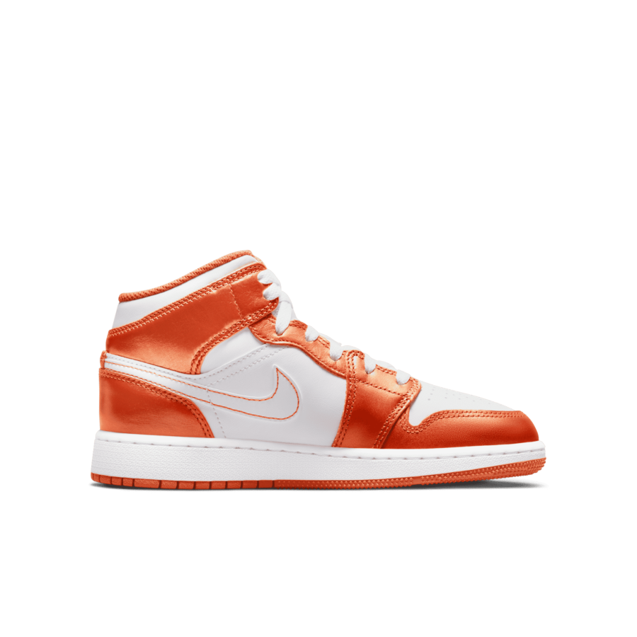 giày air jordan 1 mid se (gs) 'white orange' dm4228-800