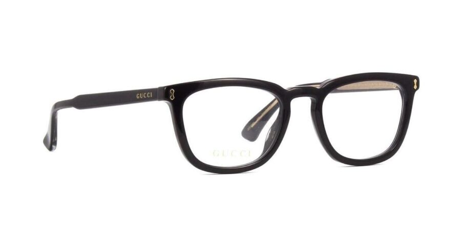 kính gucci black gold eyeglasses frame gg0126o-001
