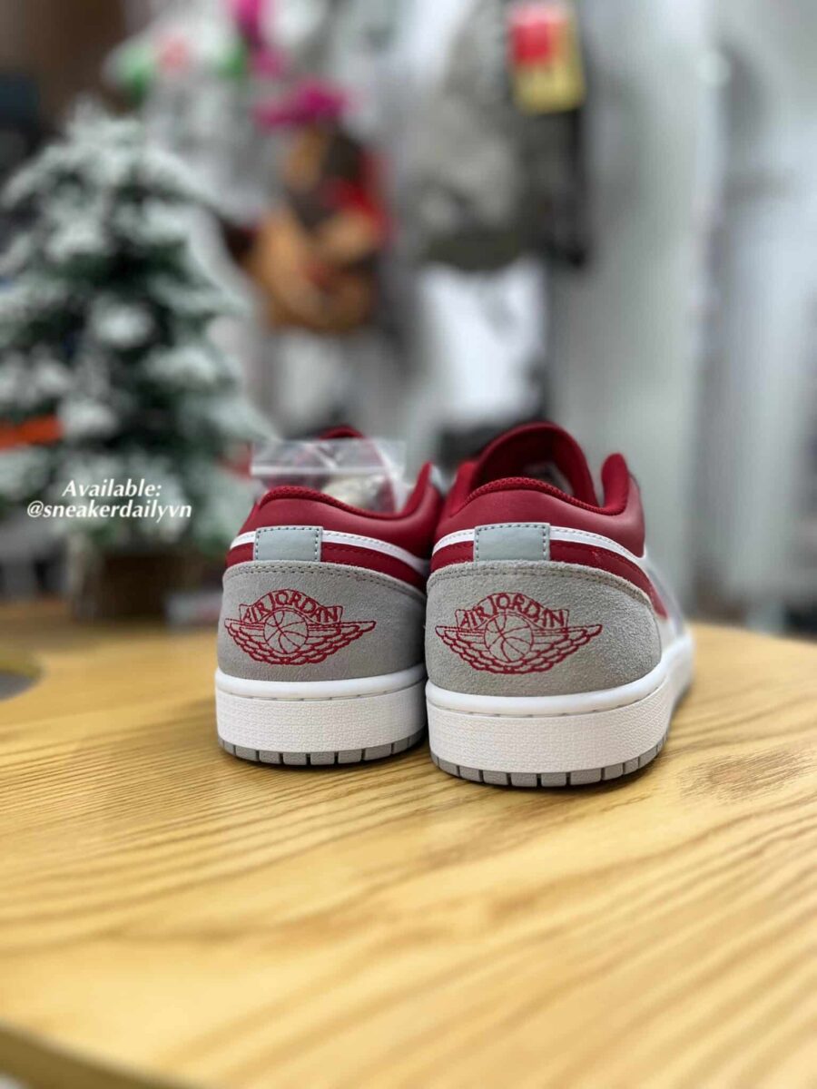 giày air jordan 1 low se 'light smoke grey gym red' dc6991-016