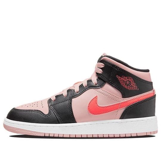 giày air jordan 1 mid gs 'black pink crimson' 554725-604