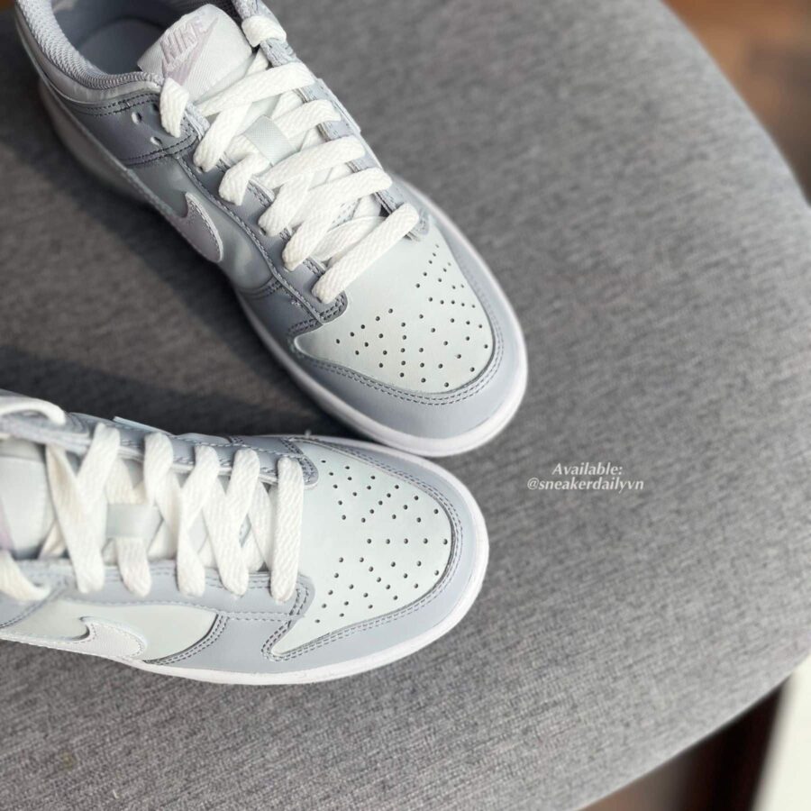 giày nike dunk low 'pure platinum' (gs) dh9765-001