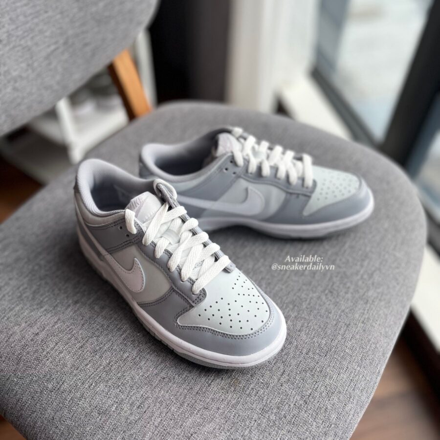 giày nike dunk low 'pure platinum' (gs) dh9765-001