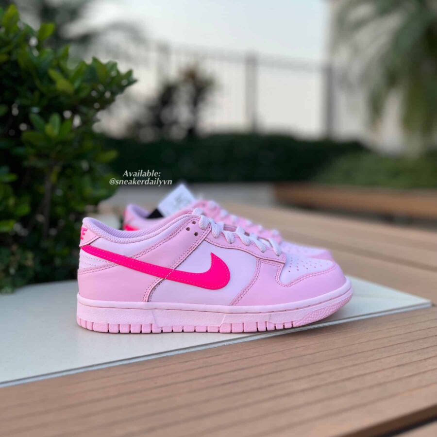 giày nike dunk low 'pink' (gs) 921803-601