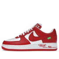giày louis vuitton x nike air force 1 low by virgil abloh 'white red' 1a9va7