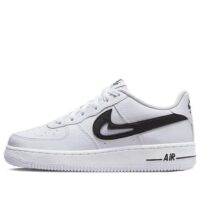 giày nam nike air force 1 low 'cut out swoosh white black' (gs) dr7889-100