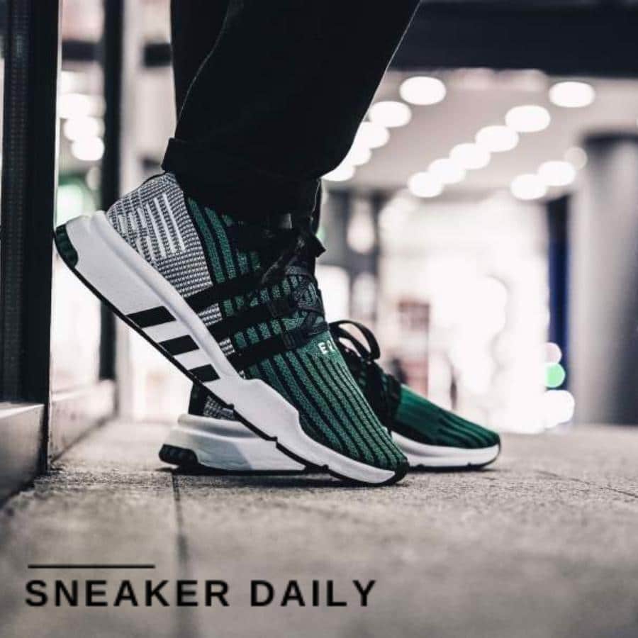 Giày Adidas Eqt Support Mid Adv Primeknit 'Black Sub Green' Cq2998 -  Sneaker Daily