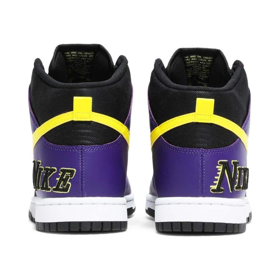 Giày Nam Nike Dunk High Premium Emb 'Lakers' Dh0642-001 - Sneaker Daily