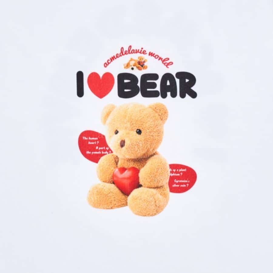 áo thun adlv i love teddy bear short sleeve t-shirt white (5)