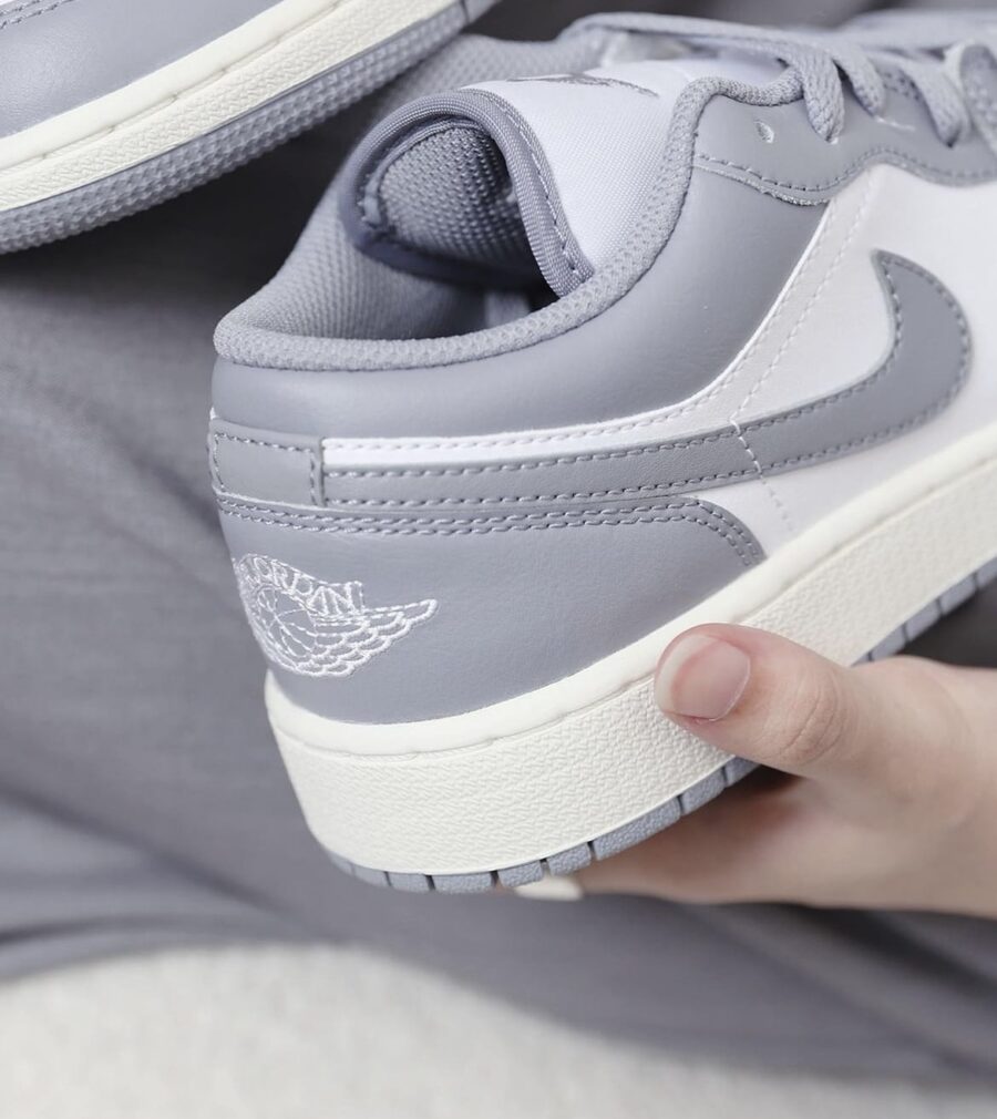 giày nike air jordan 1 low 'vintage grey' (gs )553560-053